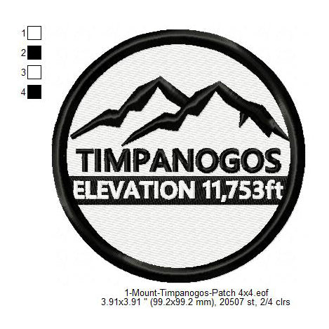 Mount Timpanogos Mountains Merit Badge Machine Embroidery Digitized Design Files