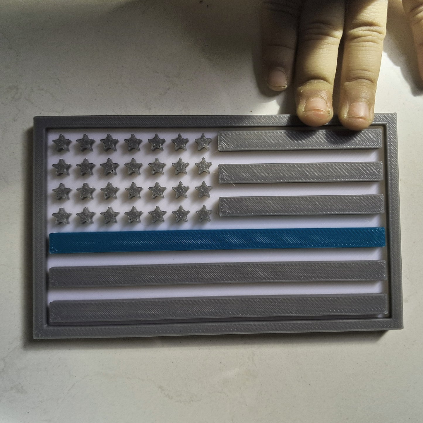 Thin Blue Line Flag Police Officer Remember Badge 3D STL Files For 3D Printing Using 3D Printer Machines