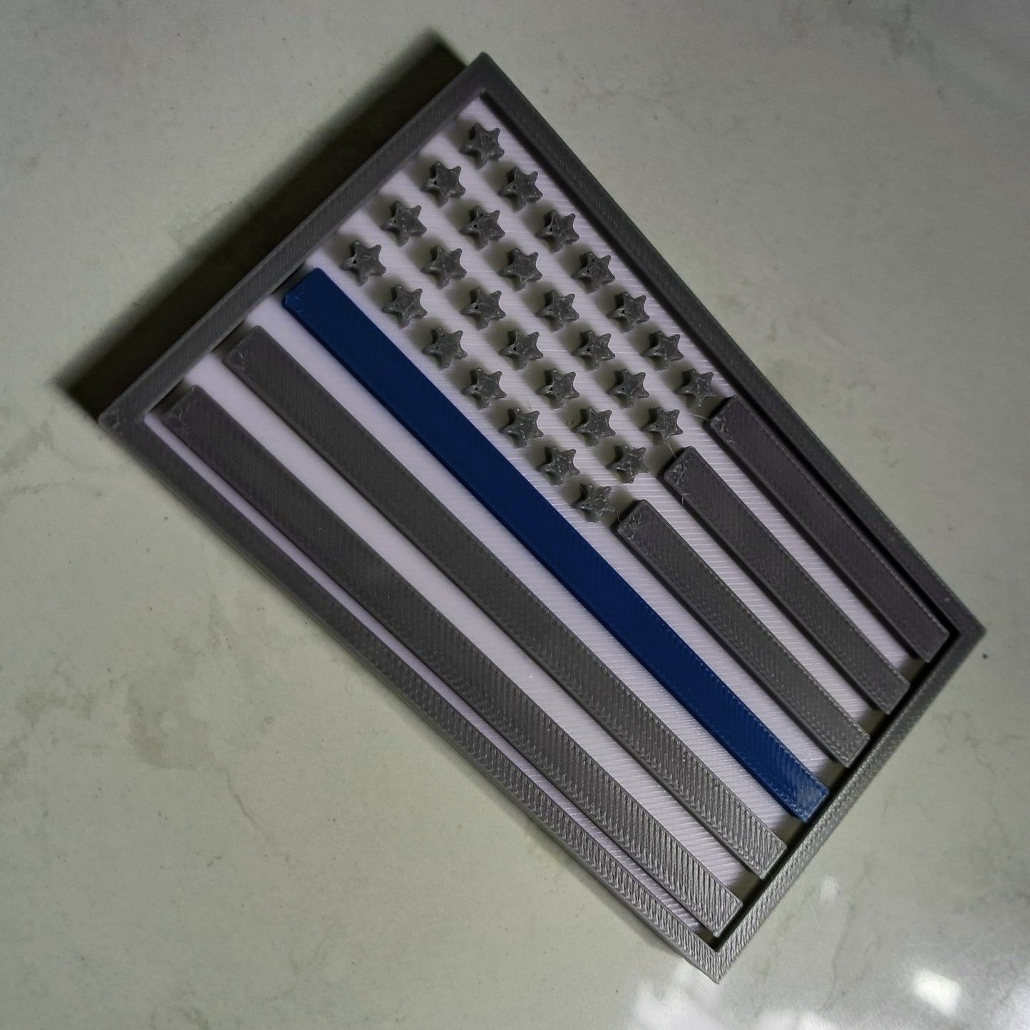 Thin Blue Line Flag Police Officer Remember Badge 3D STL Files For 3D Printing Using 3D Printer Machines