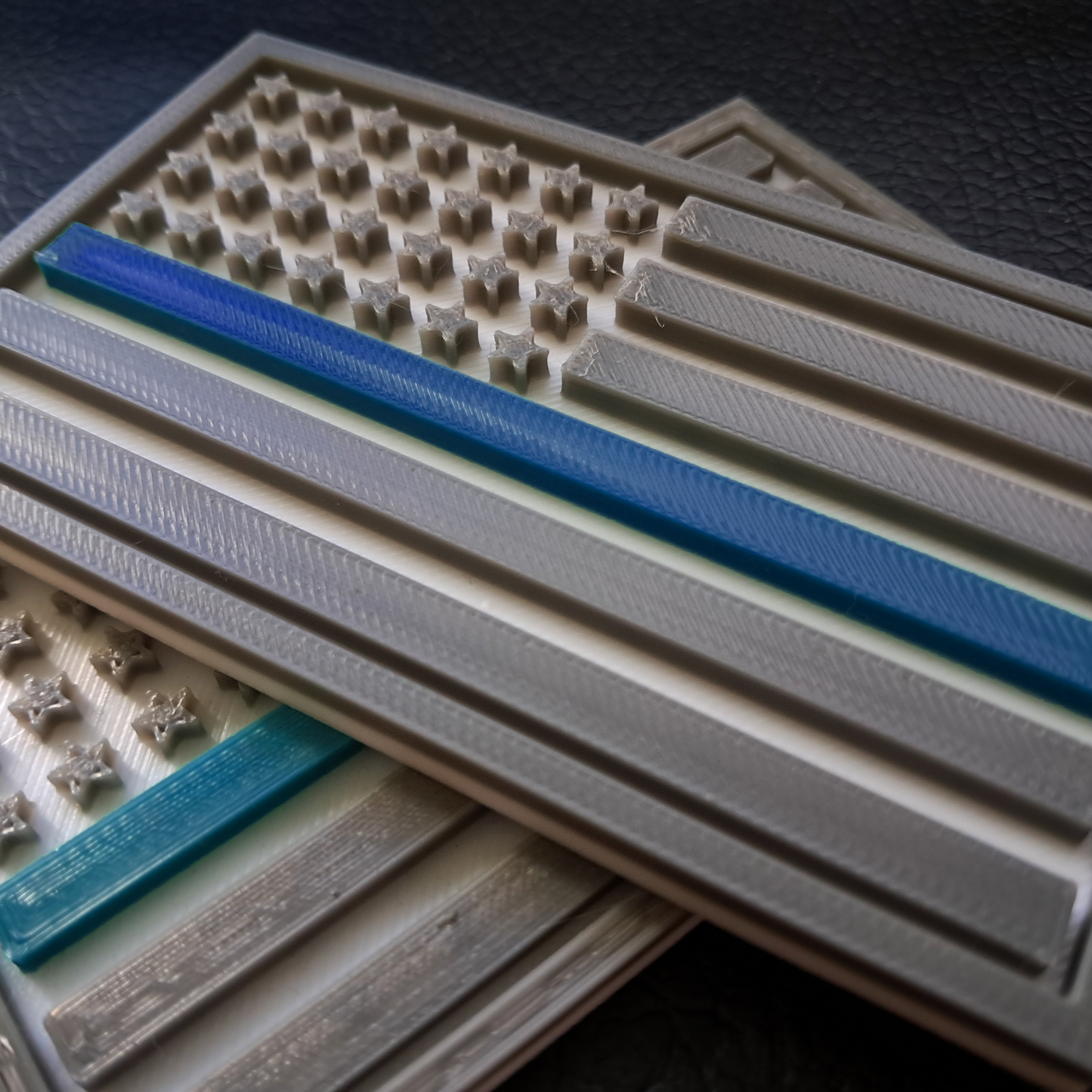 Thin Blue Line Flag Police Officer Remember Badge 3D STL Files For 3D Printing Using 3D Printer Machines