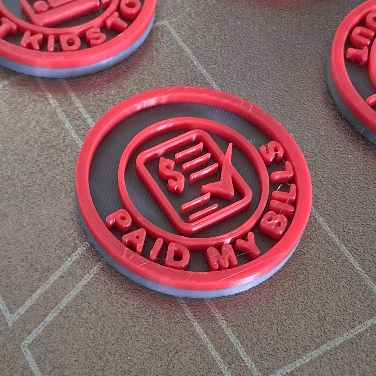 Paid My Bills Daily Life MBA Merit Badges 3D STL Files For 3D Printing Using 3D Printer Machines