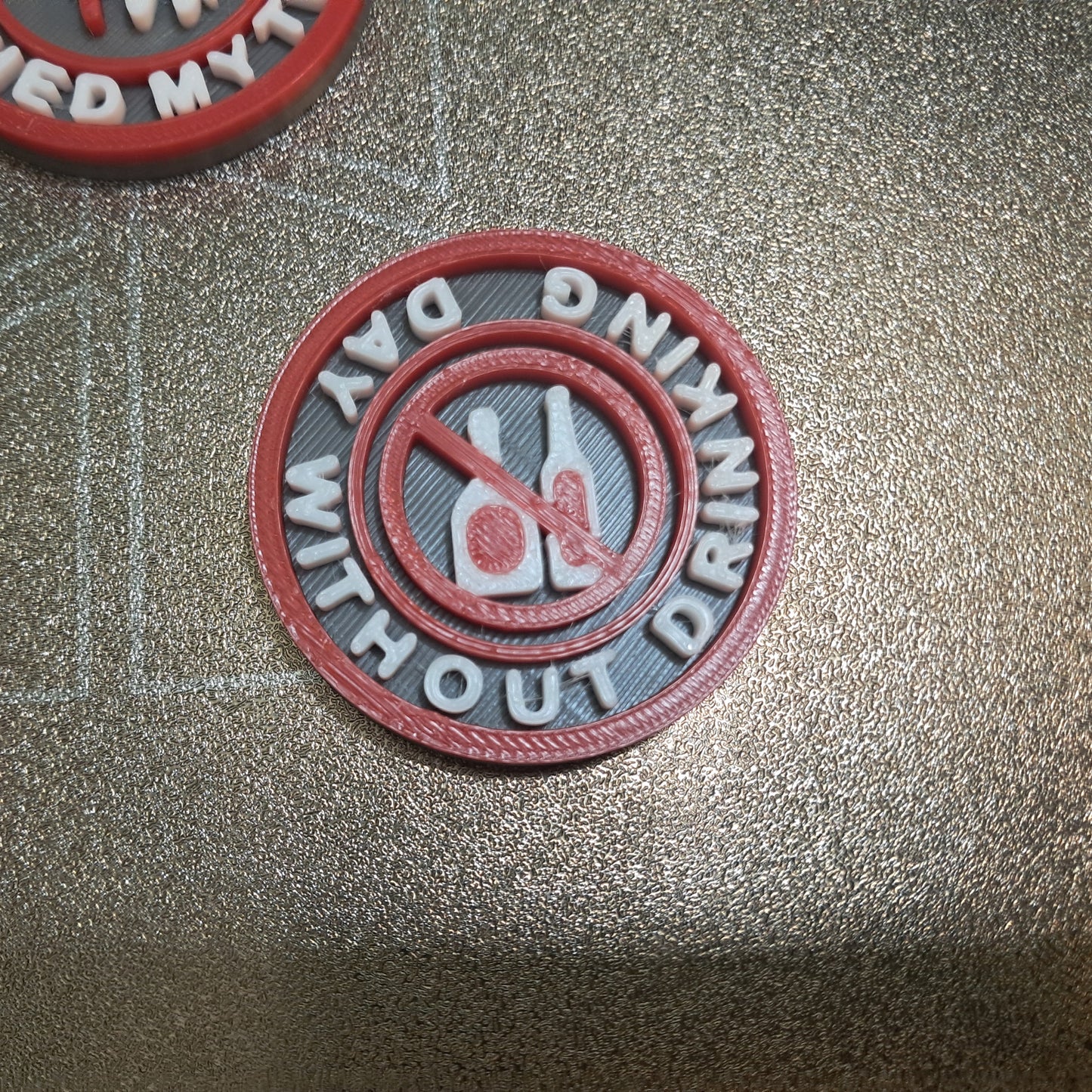 Day Without Drinking Awareness Daily Life MBA Merit Badges 3D STL Files For 3D Printing Using 3D Printer Machines