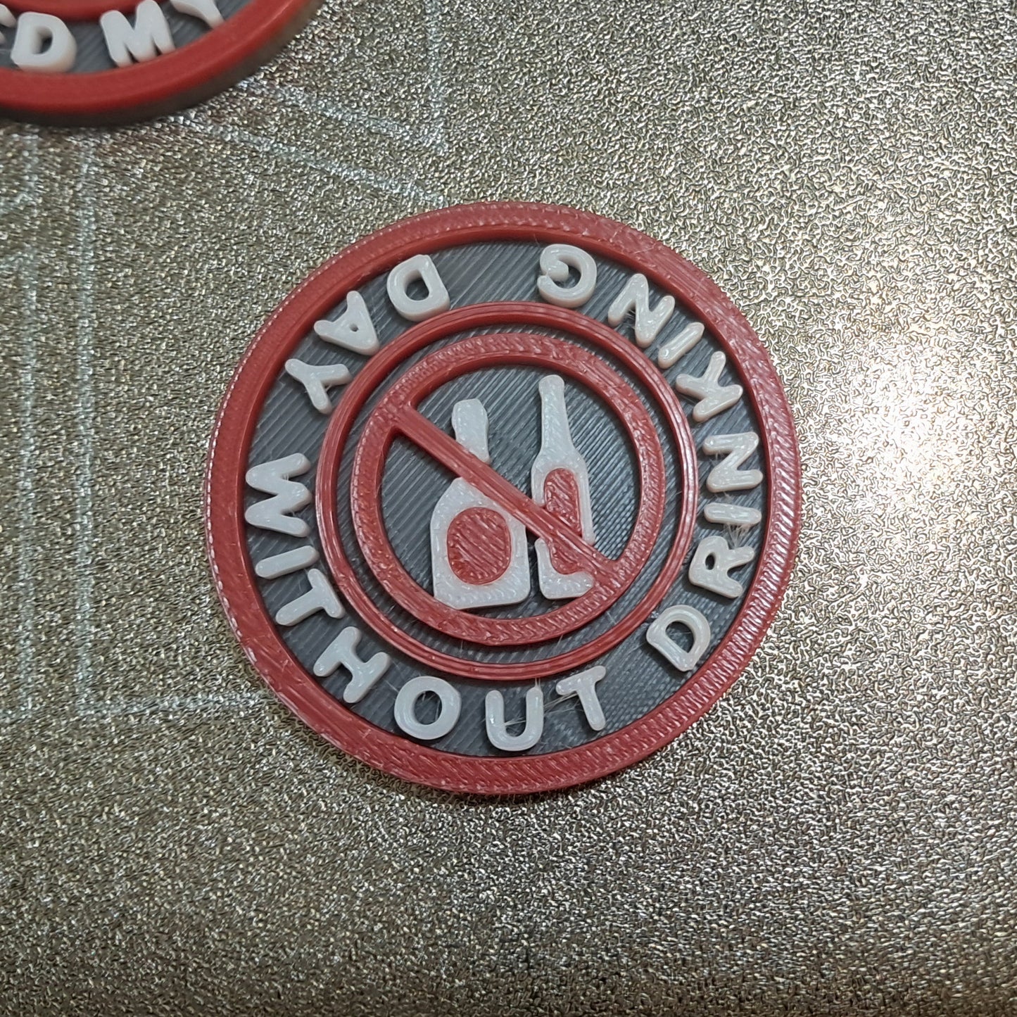 Day Without Drinking Awareness Daily Life MBA Merit Badges 3D STL Files For 3D Printing Using 3D Printer Machines