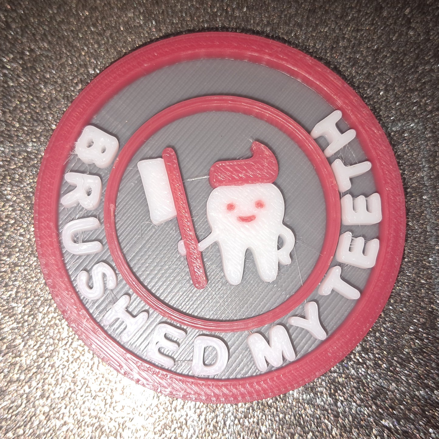 Brushed My Teeth Tooth Care Dentist Daily Life MBA Merit Badges 3D STL Files For 3D Printing Using 3D Printer Machines (Copy)