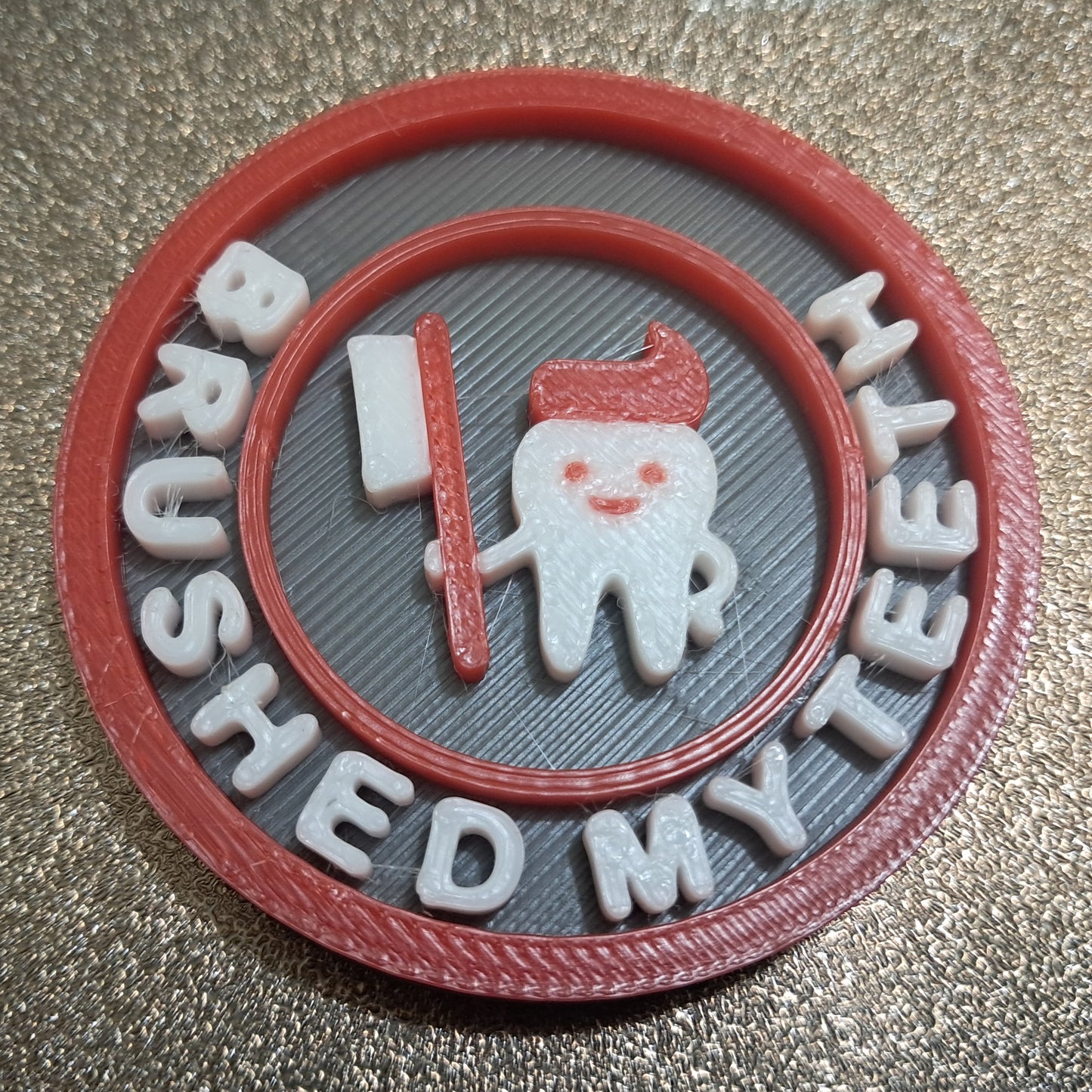 Brushed My Teeth Tooth Care Dentist Daily Life MBA Merit Badges 3D STL Files For 3D Printing Using 3D Printer Machines (Copy)