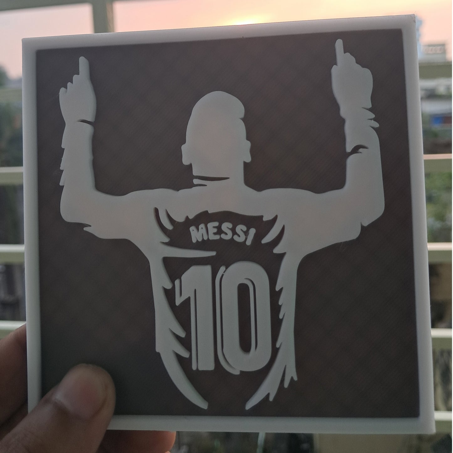 Leonel Messi LM10 Celebration Penalty Silhouette 3D STL Files For 3D Printing Using 3D Printer Machines