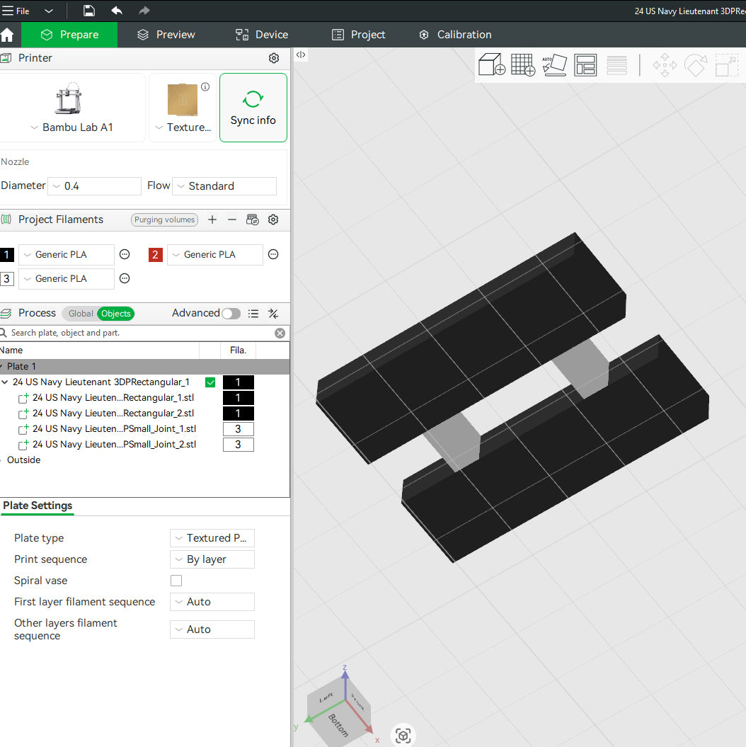 US Navy Lieutenant Petty Officer Insignia Emblem Symbols 3D STL Files For 3D Printing Using 3D Printer Machines