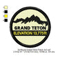 Mount Grand Teton Mountains Merit Badge Machine Embroidery Digitized Design Files