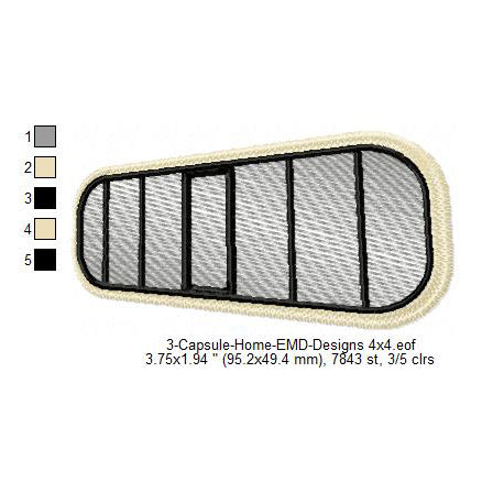 Capsule Mini Home Silhouette Shadow Machine Embroidery Digitized Design Files