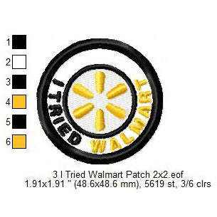 I Tried Walmart FIFA Football Soccer World Cup Tourist Traveler 2026 Soccer Experience Merit Adulting Badge Patch Machine Embroidery Digitized Design Files