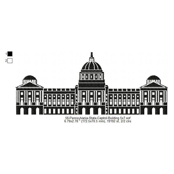 Capitol Building Line Drawing