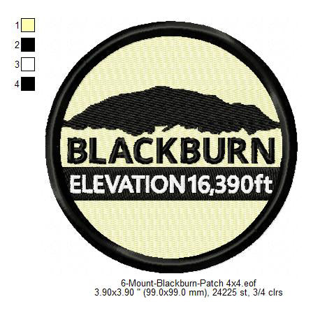 Mount Blackburn Mountains Merit Badge Machine Embroidery Digitized Design Files