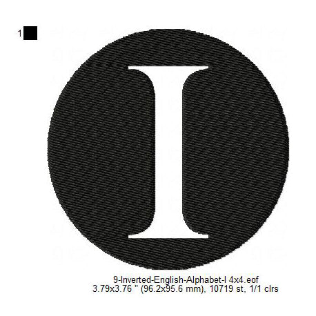 I English Alphabets Lettes Machine Embroidery Digitized Design Files