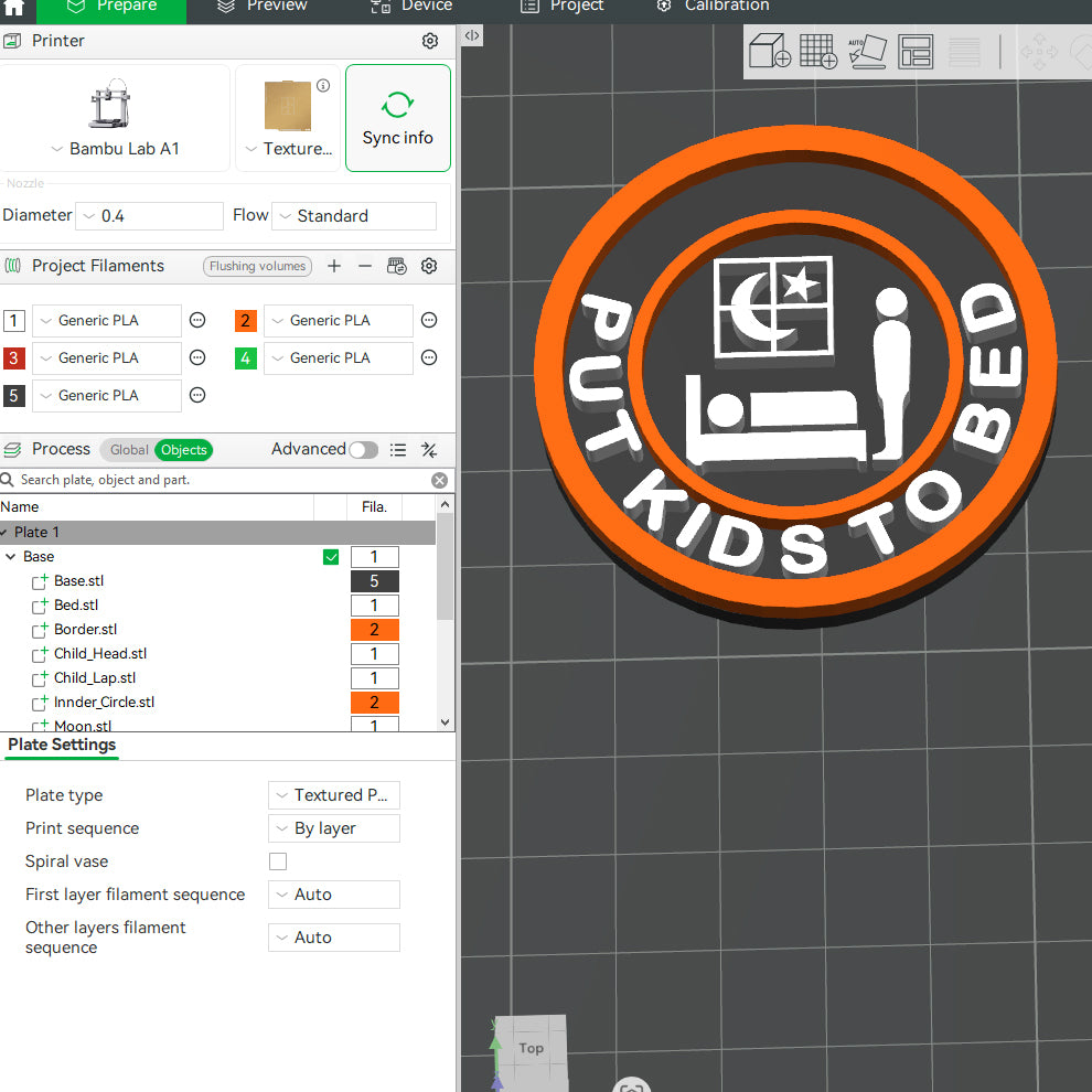 Put Kids To Bed Family Life Daily Life MBA Merit Badges 3D STL Files For 3D Printing Using 3D Printer Machines