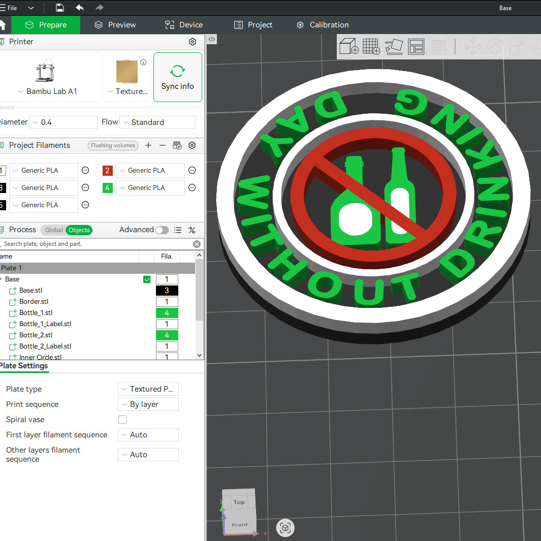 Day Without Drinking Awareness Daily Life MBA Merit Badges 3D STL Files For 3D Printing Using 3D Printer Machines