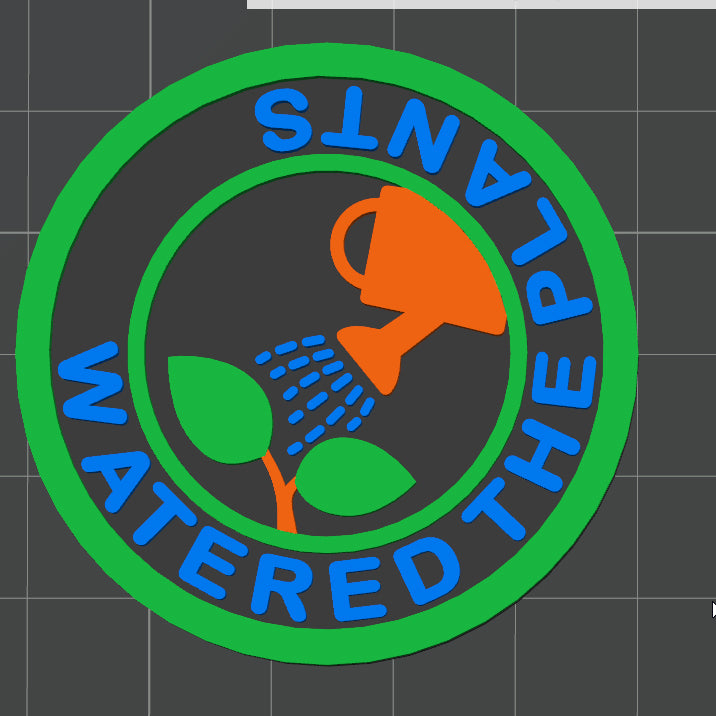 Watered The Plants Gardening Care Daily Life MBA Merit Badges 3D STL Files For 3D Printing Using 3D Printer Machines