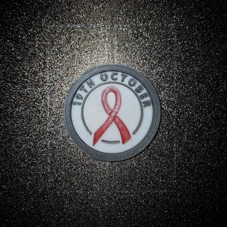 19th October Breast Cancer Awareness Day MBA Merit Badges 3D STL Files For 3D Printing Using 3D Printer Machines