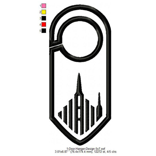 CTR Ring Shield Temple Door Hanger Patch Machine Embroidery Digitized Design Files