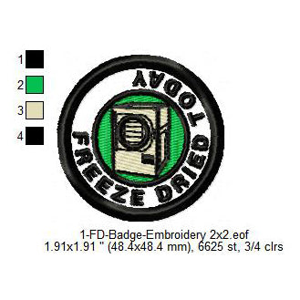 Freeze Dried Today Merit Adulting Badge Machine Embroidery Digitized Design Files