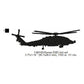 MH-60 Romeo Helicopter Aircraft Silhouette Machine Embroidery Digitized Design Files