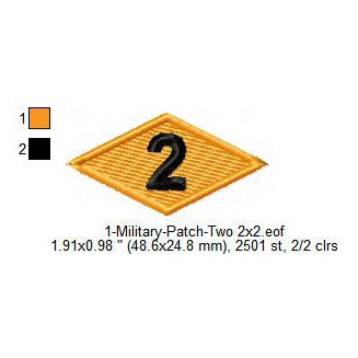 US Army Ranger Second Battalion Diamond Machine Embroidery Digitized Design Files