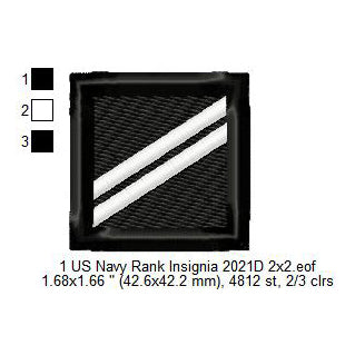 US Navy Rank Insignia Seaman Apprentice Patch Machine Embroidery Digitized Design Files