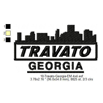 Travato Georgia State Designs Machine Embroidery Digitized Design Files