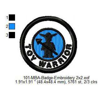 Lego Toy Warrior Merit Adulting Badge Machine Embroidery Digitized Design Files