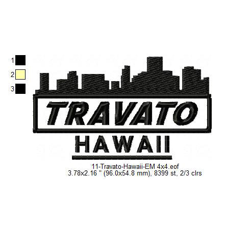 Travato Hawaii State Designs Machine Embroidery Digitized Design Files