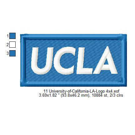 University of California LA Logo Machine Embroidery Digitized Design Files