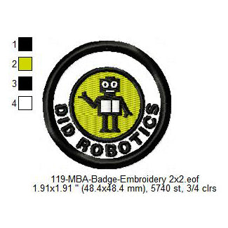 Did Robotics Merit Adulting Badge Machine Embroidery Digitized Design Files