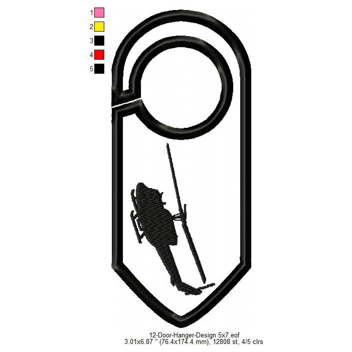 Bell UH-1N Twin Huey Aircraft Door Hanger Patch Machine Embroidery Digitized Design Files