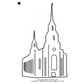 Layton Utah LDS Temple Outline Machine Embroidery Digitized Design Files