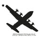 Lockheed Martin C-130J Super Hercules Aircraft Silhouette Machine Embroidery Digitized Design Files