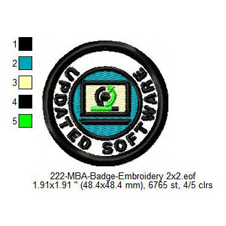 Updated Software Merit Adulting Badge Machine Embroidery Digitized Design Files