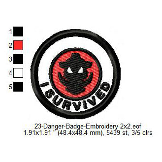 I Survived Wild Boar Merit Adulting Badge Machine Embroidery Digitized Design Files