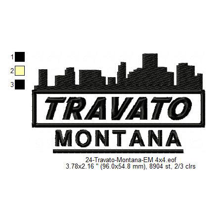 Travato Montana State Designs Machine Embroidery Digitized Design Files