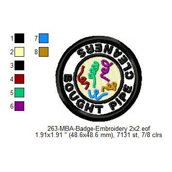 Bought Pipe Cleaners Merit Adulting Badge Machine Embroidery Digitized Design Files