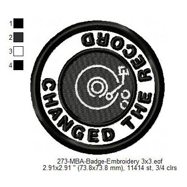 Changed The Record Merit Adulting Badge Machine Embroidery Digitized Design Files