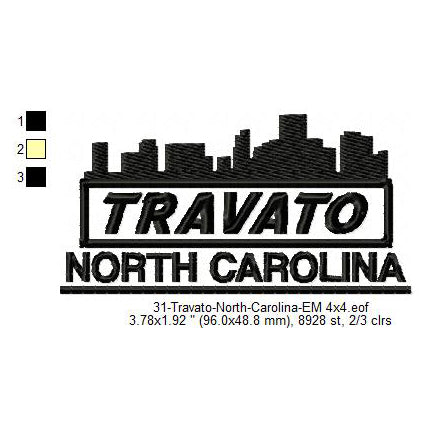 Travato North Carolina State Designs Machine Embroidery Digitized Design Files