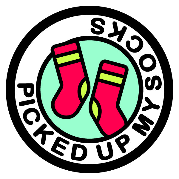 Picked Up My Socks Merit Badge Screen Printing Design Files