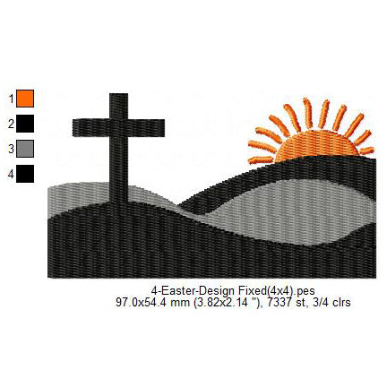 Memory of Easter Day Machine Embroidery Digitized Design Files