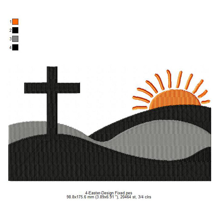 Memory of Easter Day Machine Embroidery Digitized Design Files