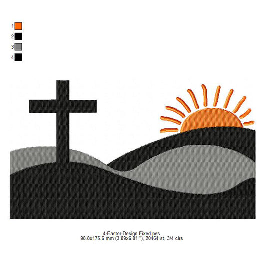Memory of Easter Day Machine Embroidery Digitized Design Files