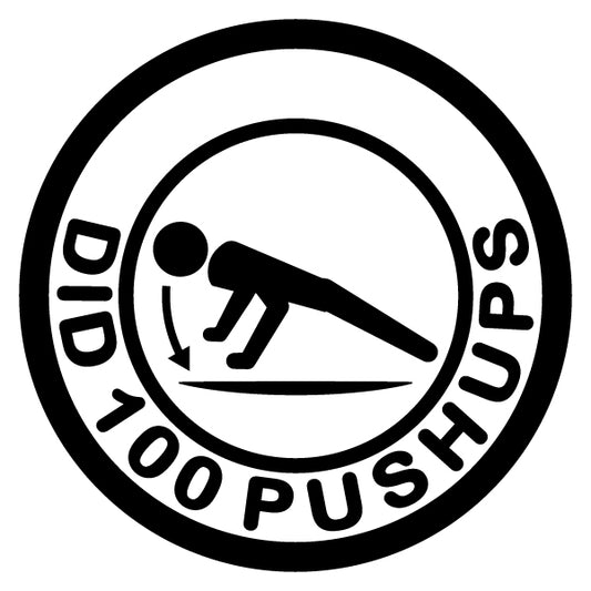 Did 100 Pushups Merit Badge Screen Printing Design Files