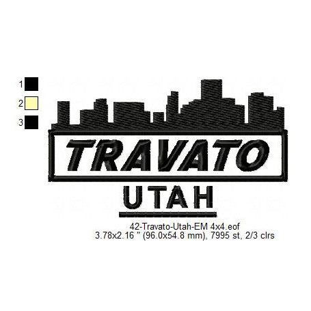 Travato Utah State Designs Machine Embroidery Digitized Design Files