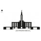Los Angeles California LDS Temple Silhouette Machine Embroidery Digitized Design Files
