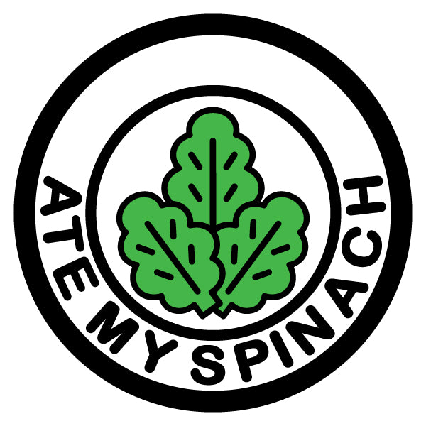 Ate My Spinach Vegetarian Merit Badge Screen Printing Design Files