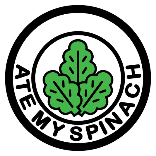 Ate My Spinach Vegetarian Merit Badge Screen Printing Design Files