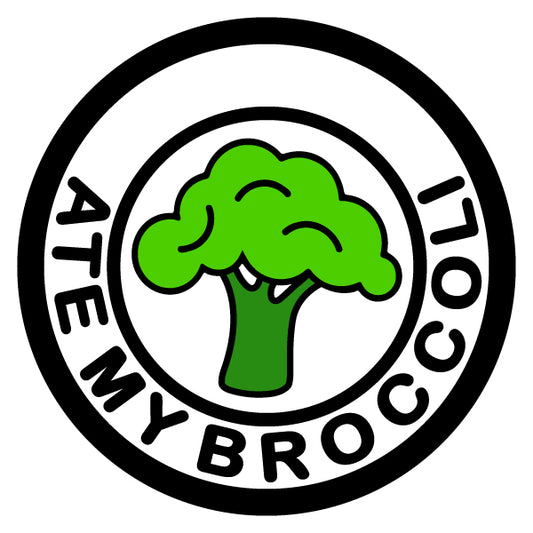 Ate My Broccoli Vegetarian Merit Badge Screen Printing Design Files